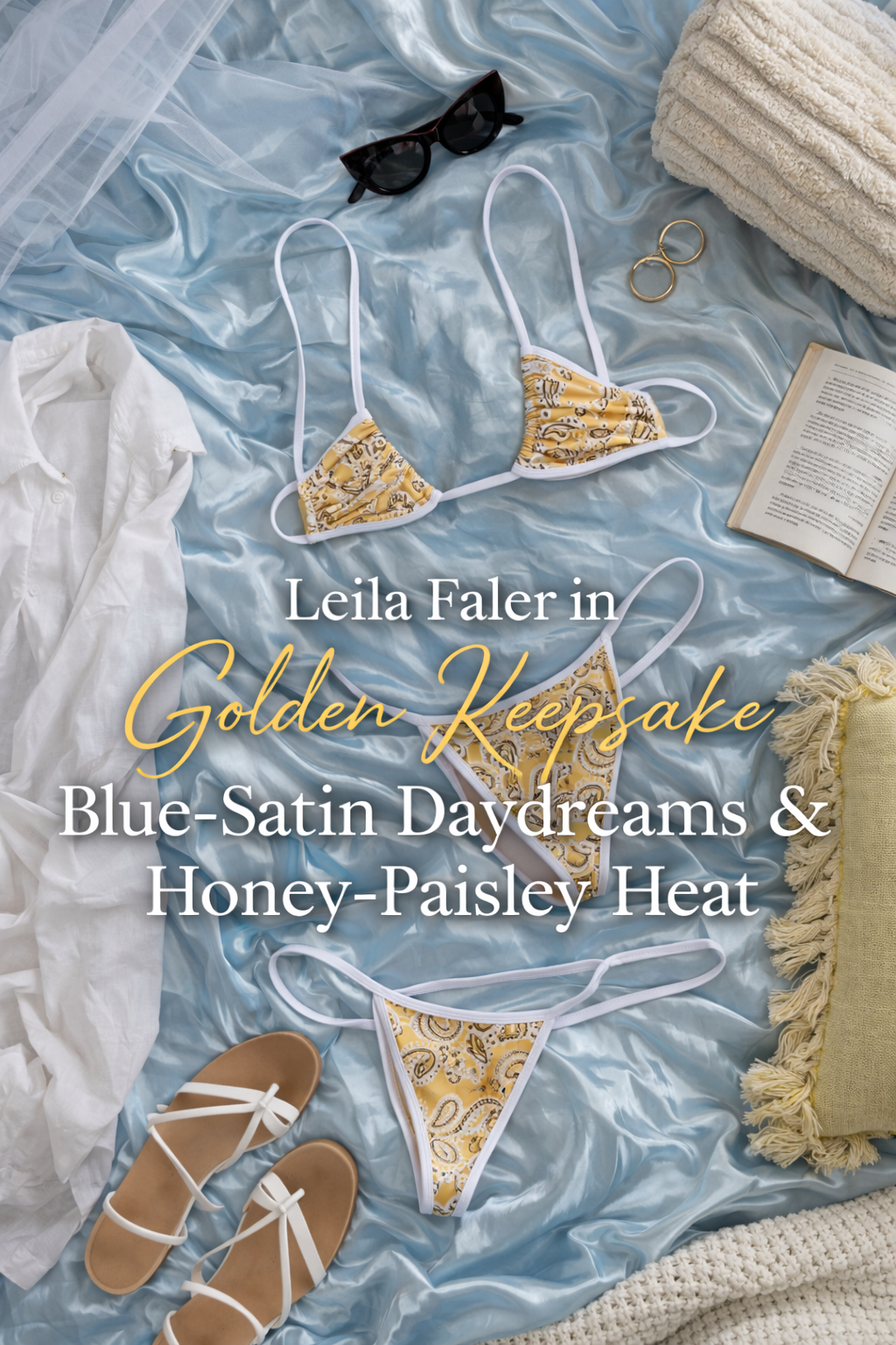 Leila Faler in Golden Keepsake: Blue-Satin Daydreams &amp; Honey-Paisley Heat