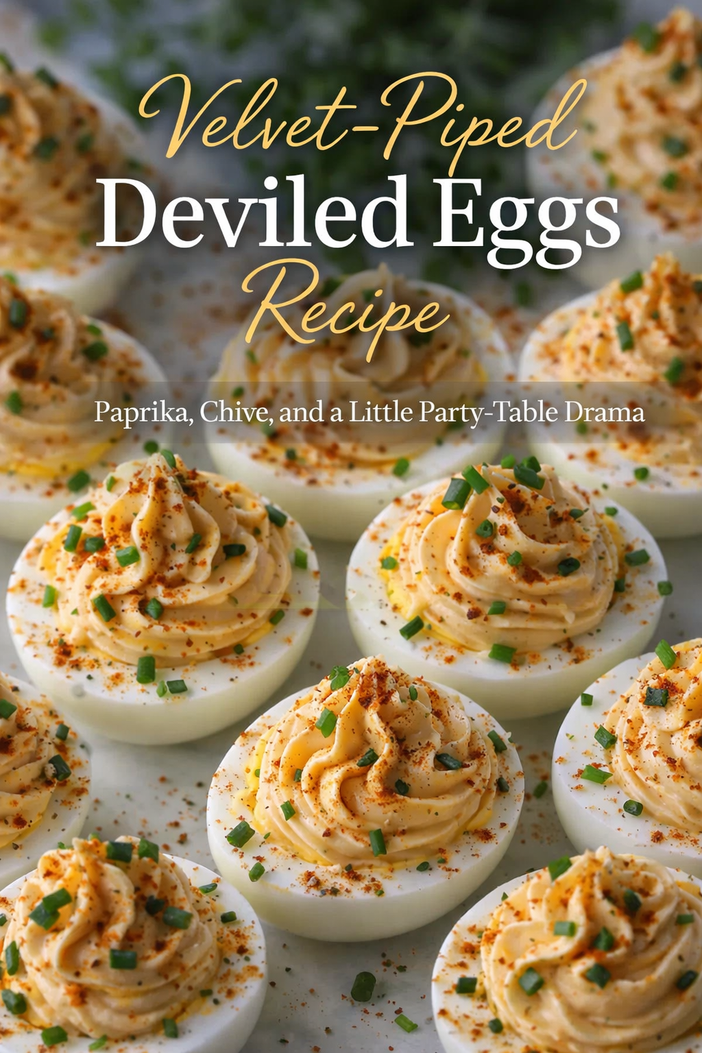 Velvet-Piped Deviled Eggs Recipe: Paprika, Chive, and a Little Party-Table Drama