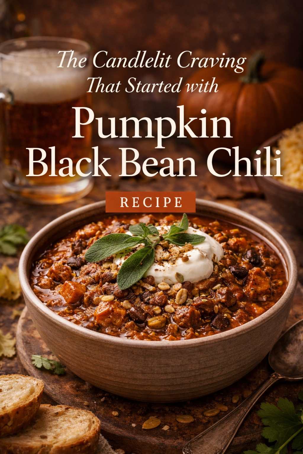 The Candlelit Craving That Started with Pumpkin Black Bean Chili Recipe