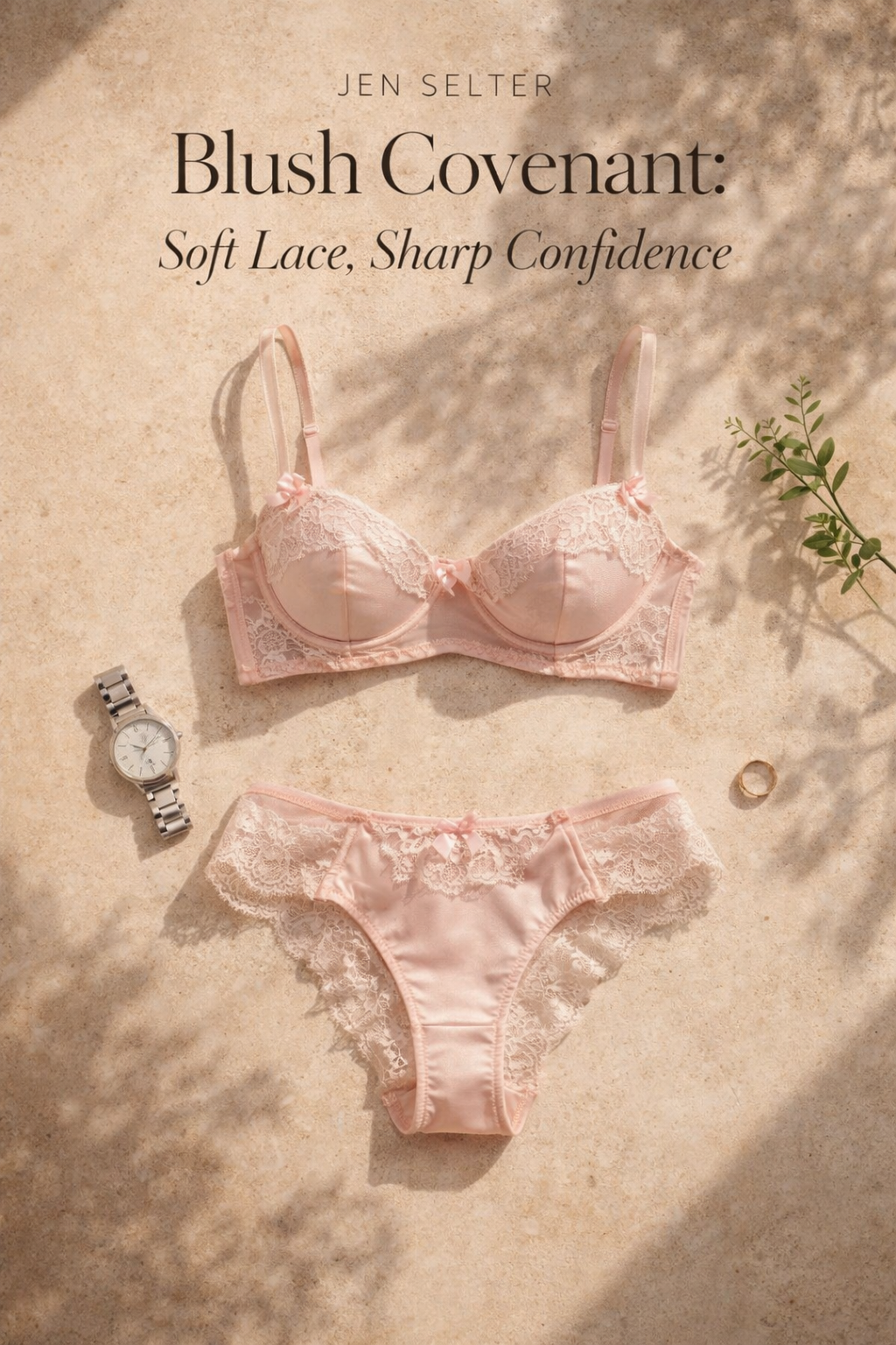 Jen Selter in Blush Covenant: Soft Lace, Sharp Confidence