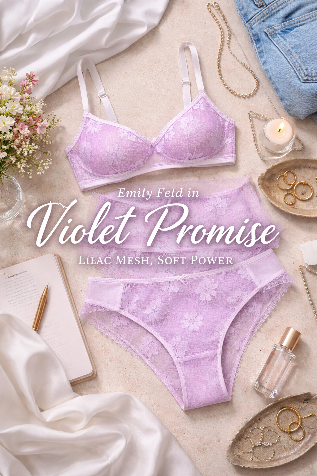 Emily Feld in Violet Promise: Lilac Mesh, Soft Power (Shop + Styling Guide)