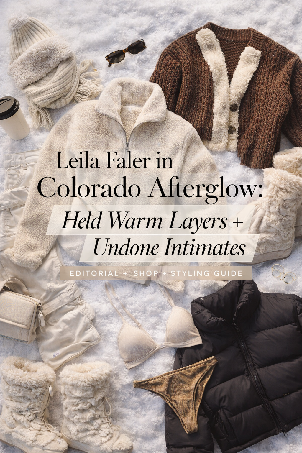 Leila Faler in Colorado Afterglow: Held Warm Layers + Undone Intimates (Editorial + Shop + Styling Guide)