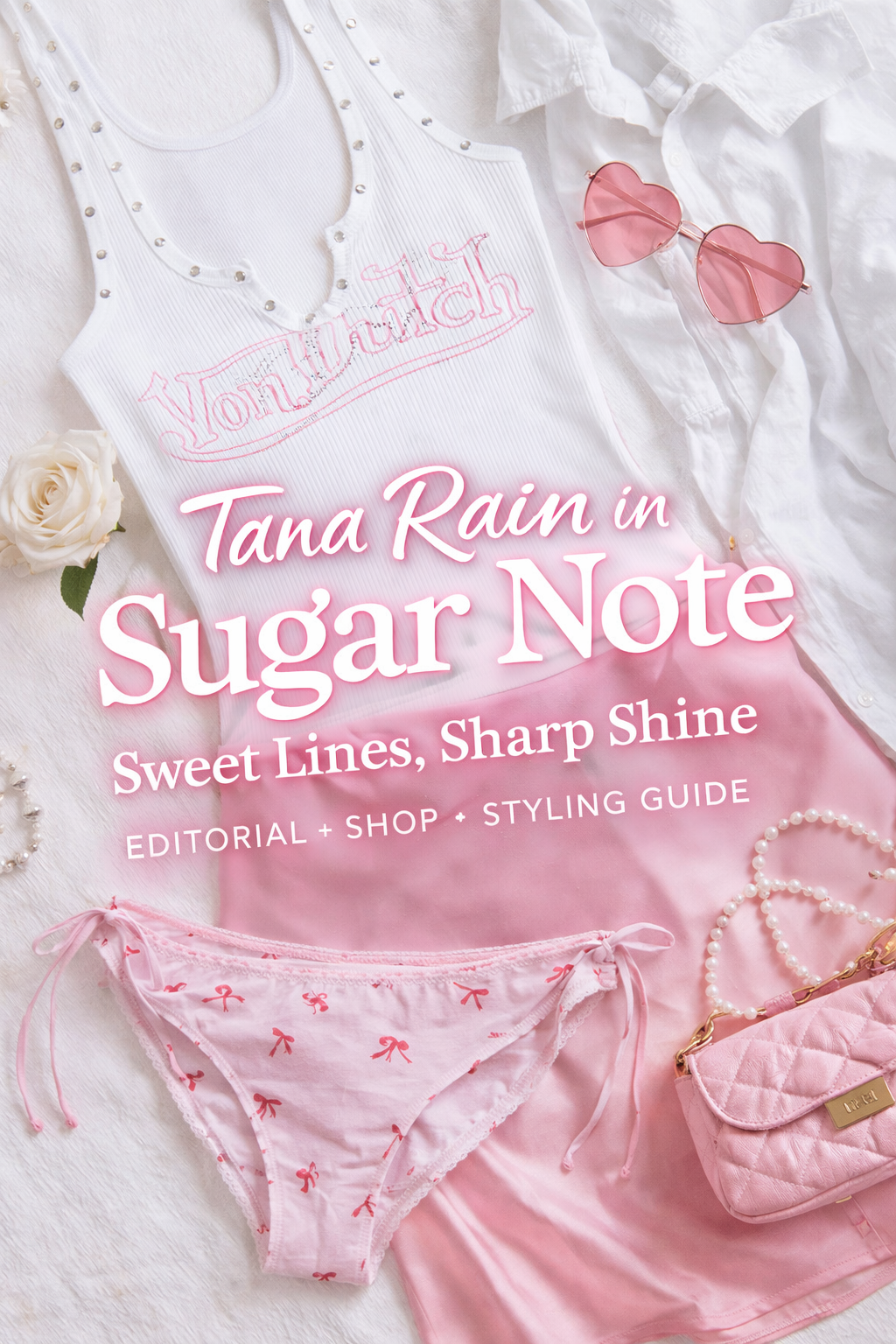 Tana Rain in Sugar Note: Sweet Lines, Sharp Shine (Editorial + Shop + Styling Guide)