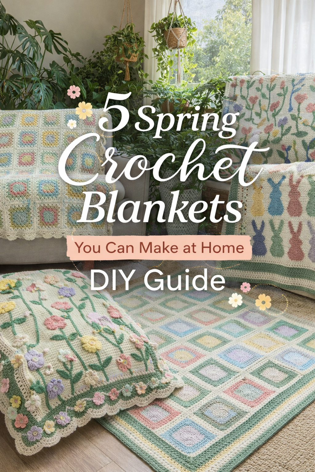 5 Spring Crochet Blankets You Can Make at Home DIY Guide