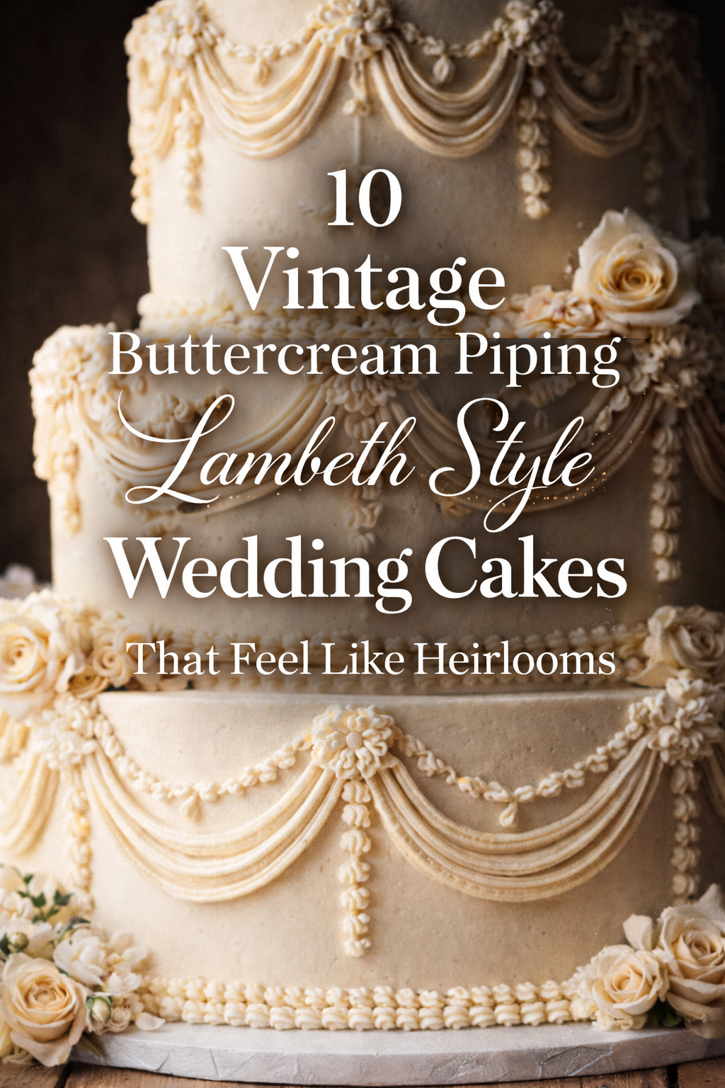 10 Vintage Buttercream Piping Lambeth Style Wedding Cakes That Feel Like Heirlooms