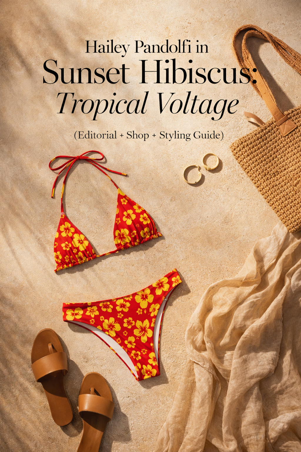 Hailey Pandolfi in Sunset Hibiscus: Tropical Voltage (Editorial + Shop + Styling Guide)