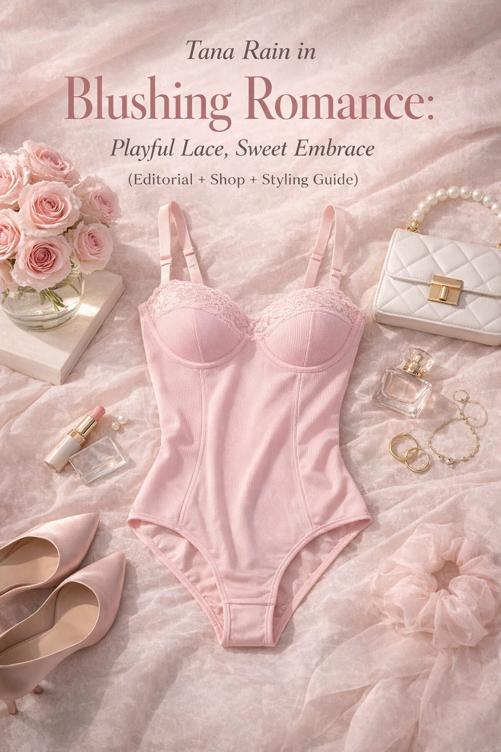 Tana Rain in Blush Afterlight: Satin Sweetness, Sharp Intent (Editorial + Shop + Styling Guide)