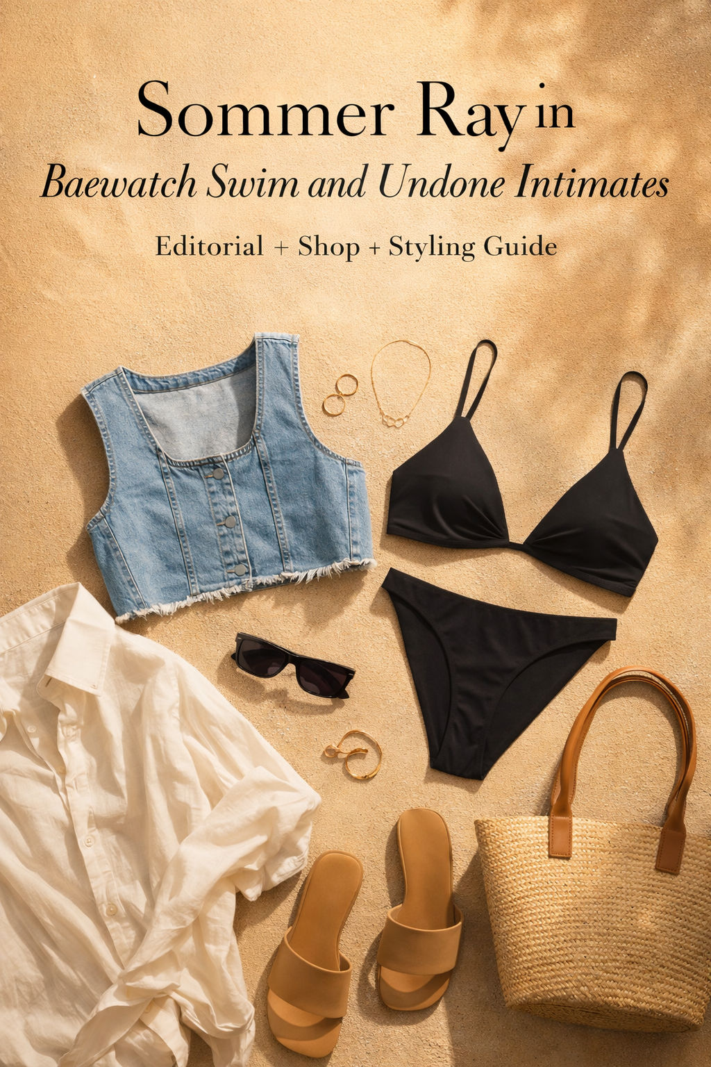 Sommer Ray in Baewatch Swim and Undone Intimates: Sunlit Denim and Beach Club Heat (Editorial + Shop + Styling Guide)