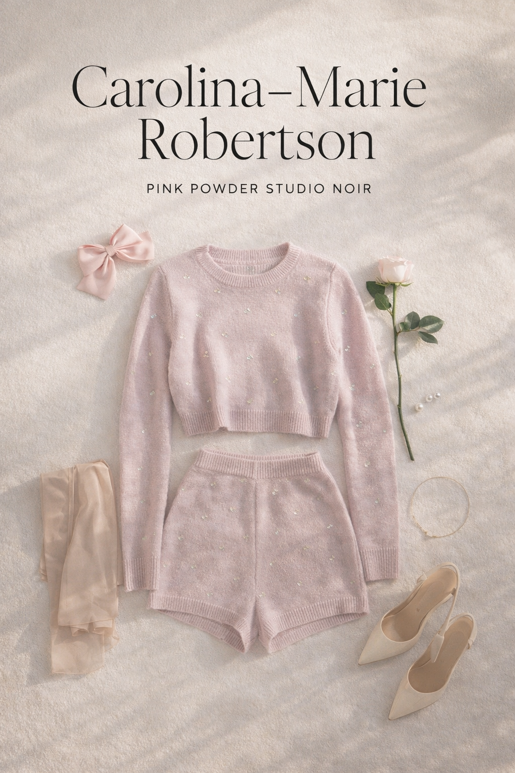 Carolina-Marie Robertson in Pink Powder Studio Noir