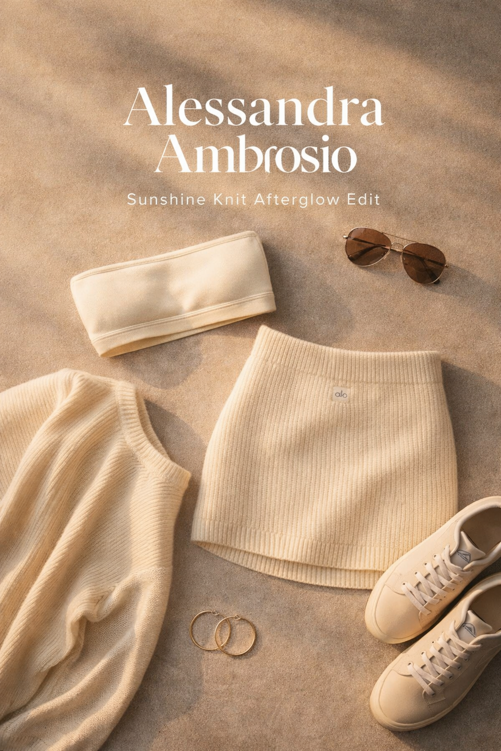 Alessandra Ambrosio in Sunshine Knit Afterglow Edit