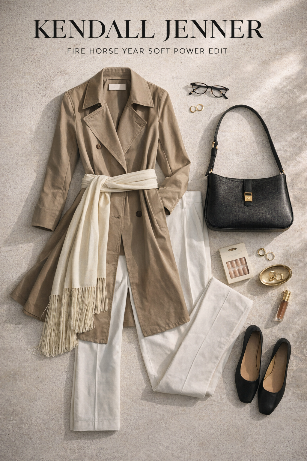 Kendall Jenner in Fire Horse Year Soft Power Edit