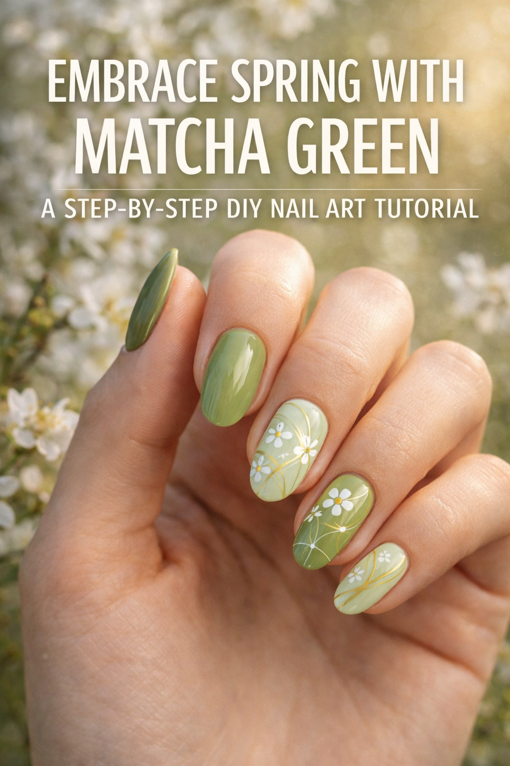 Embrace Spring with Matcha Green: A Step-by-Step DIY Nail Art Tutorial