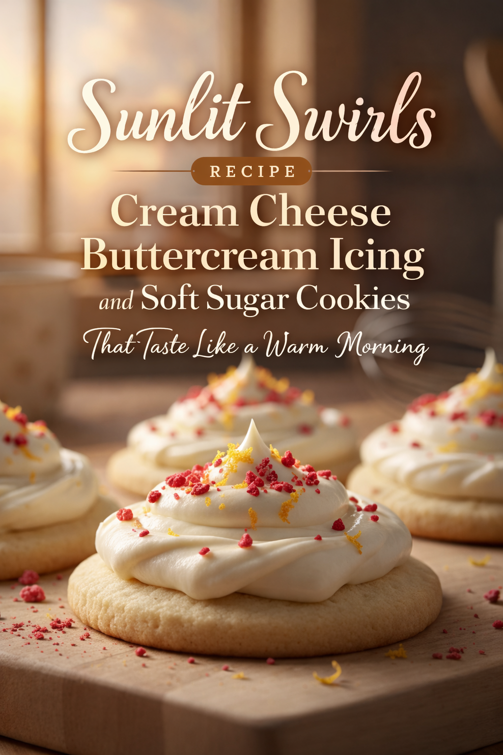 Sunlit Swirls Recipe: Cream Cheese Buttercream Icing and Soft Sugar Cookies That Taste Like a Warm Morning