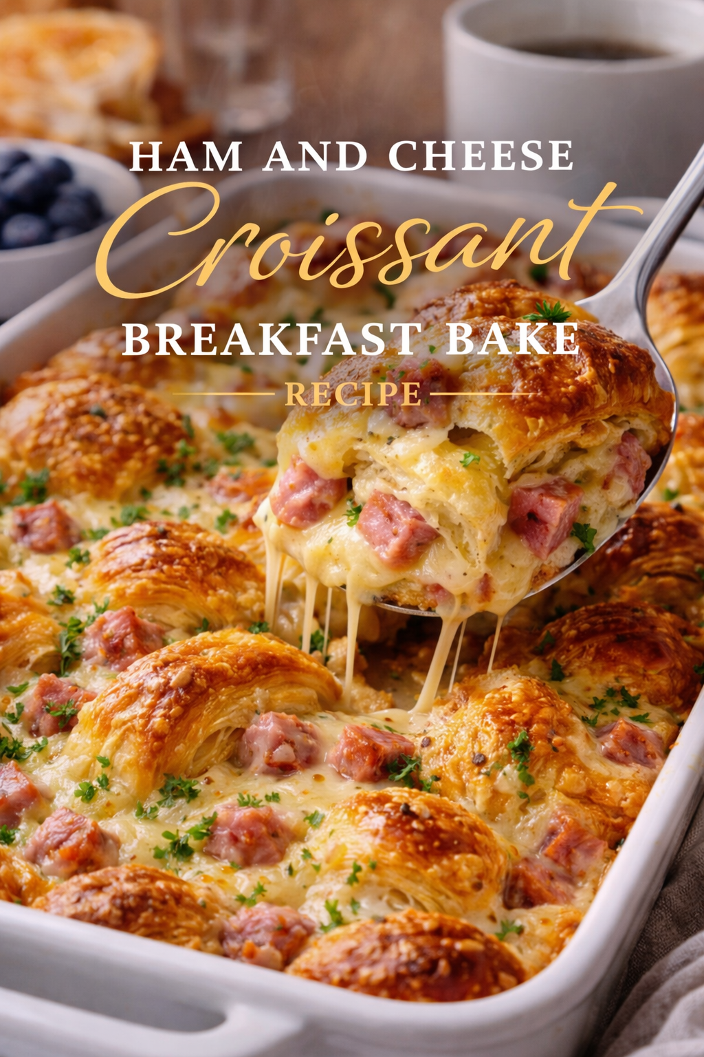 Ham and Cheese Croissant Breakfast Bake Recipe That Pulls Like a Brunch Dream