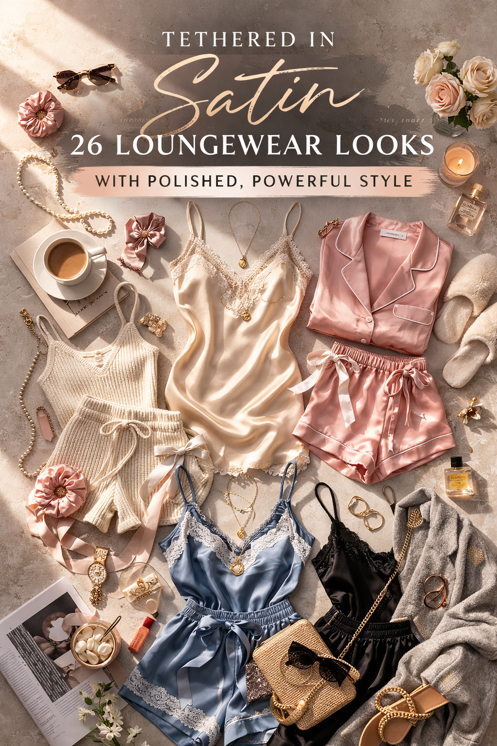 Tethered in Satin: 26 Loungewear Looks With Polished, Powerful Style