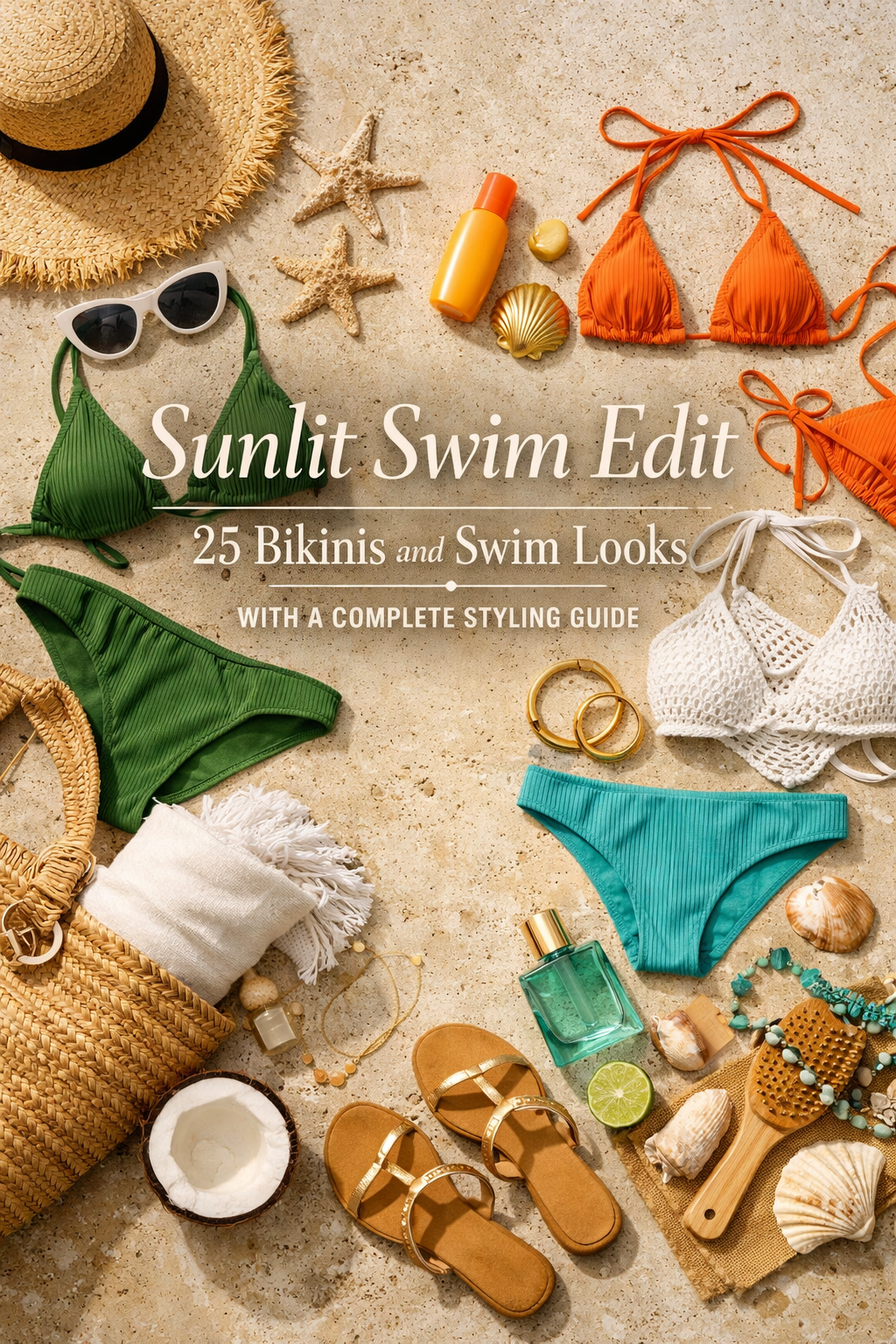 Sunlit Swim Edit: 25 Bikinis and Swim Looks with a Complete Styling Guide