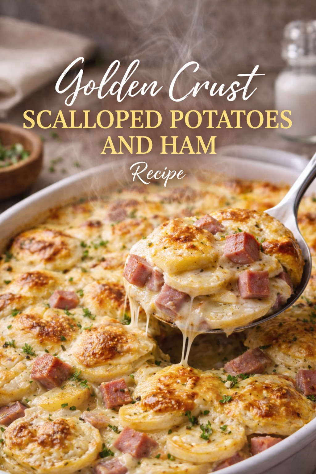 Golden Crust Scalloped Potatoes and Ham Recipe