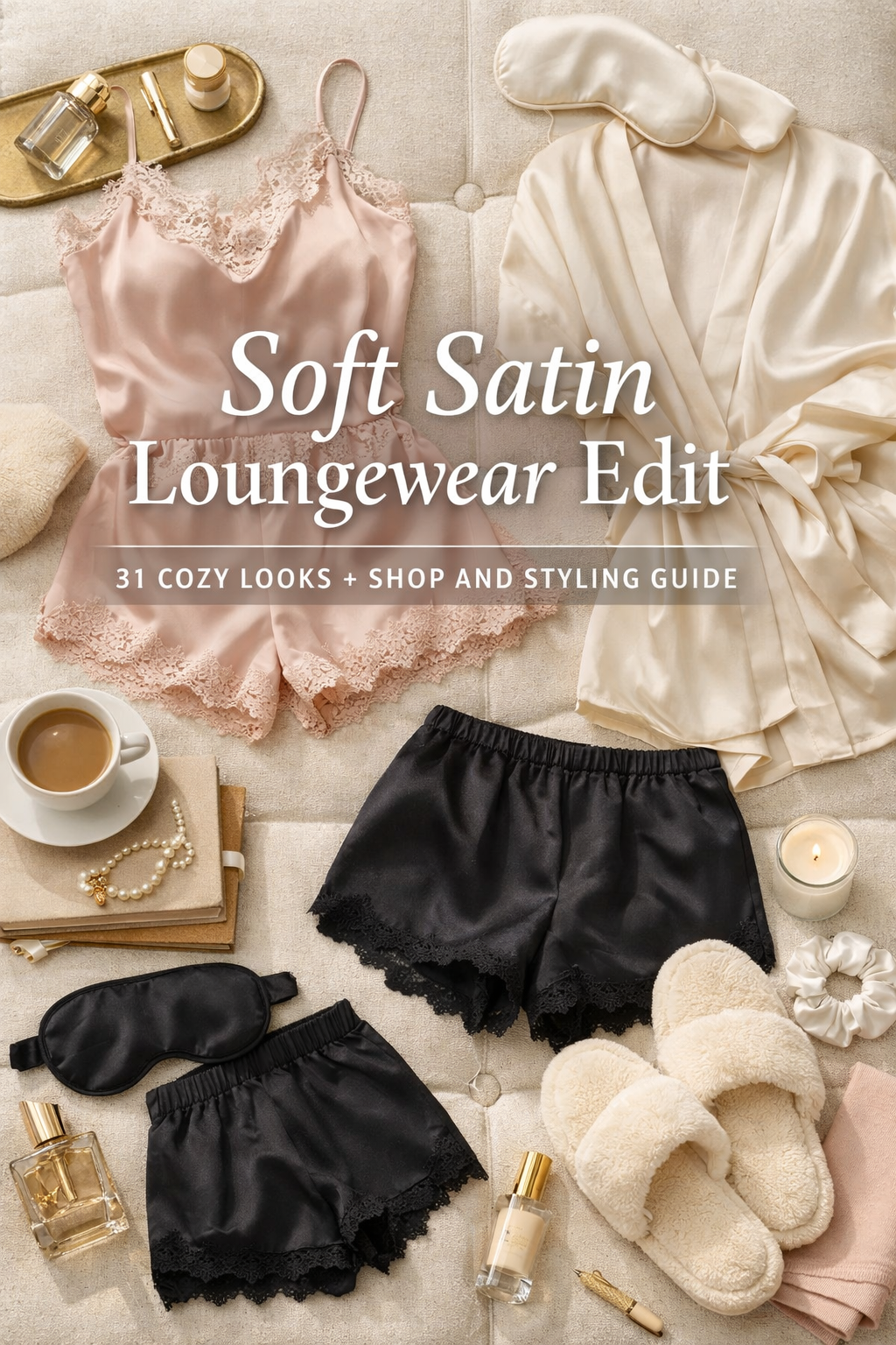 Soft Satin Loungewear Edit: 31 Cozy Looks + Shop and Styling Guide
