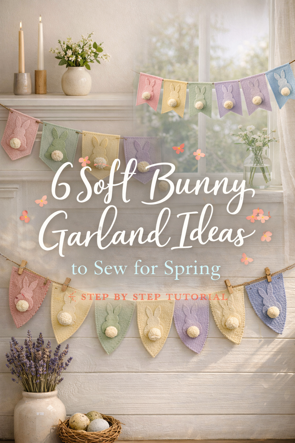 6 Soft Bunny Garland Ideas to Sew for Spring Step by Step Tutorial