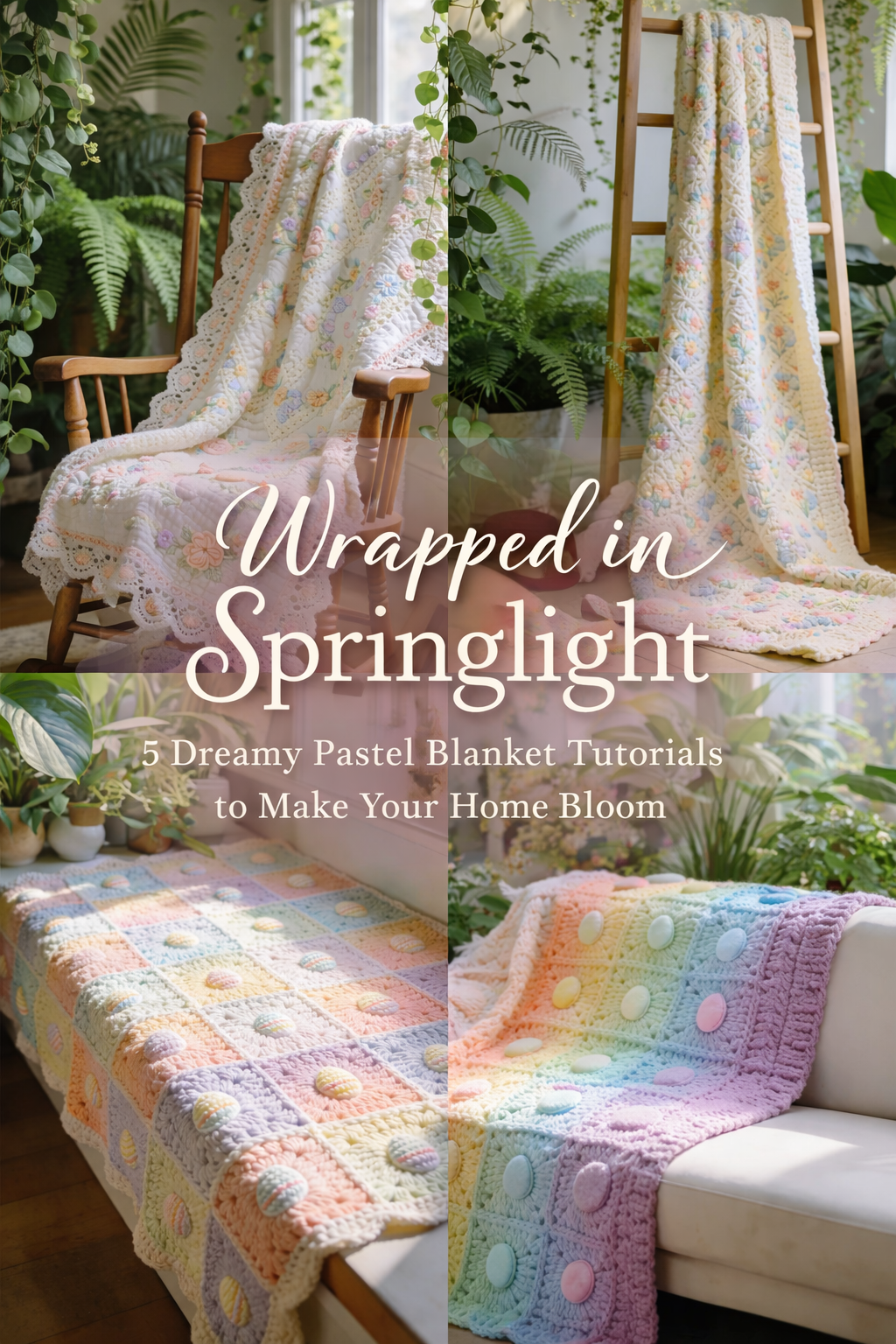 Wrapped in Springlight 5 Dreamy Pastel Blanket Tutorials to Make Your Home Bloom