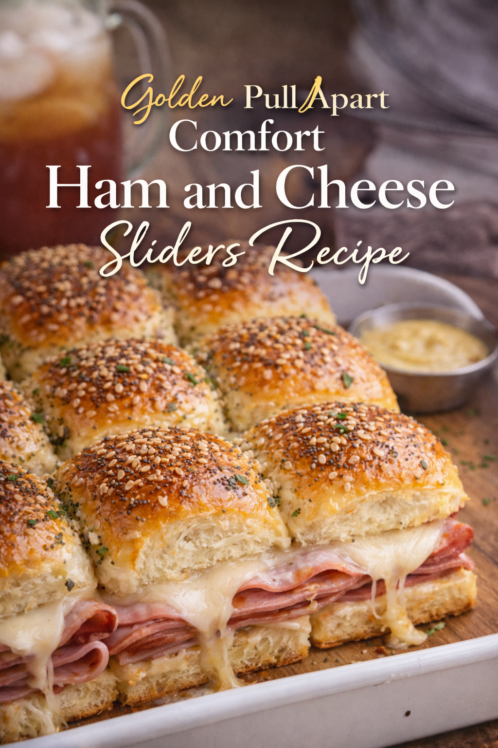 Golden Pull Apart Comfort Ham and Cheese Sliders Recipe