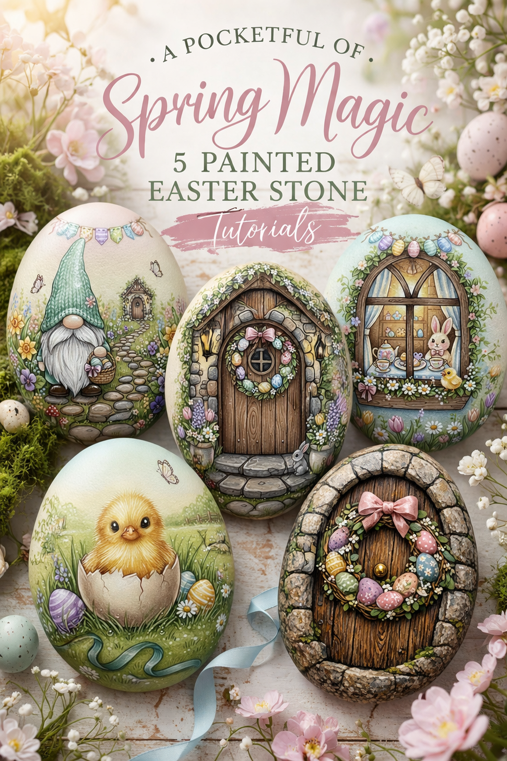 A Pocketful of Spring Magic: 5 Painted Easter Stone Tutorials