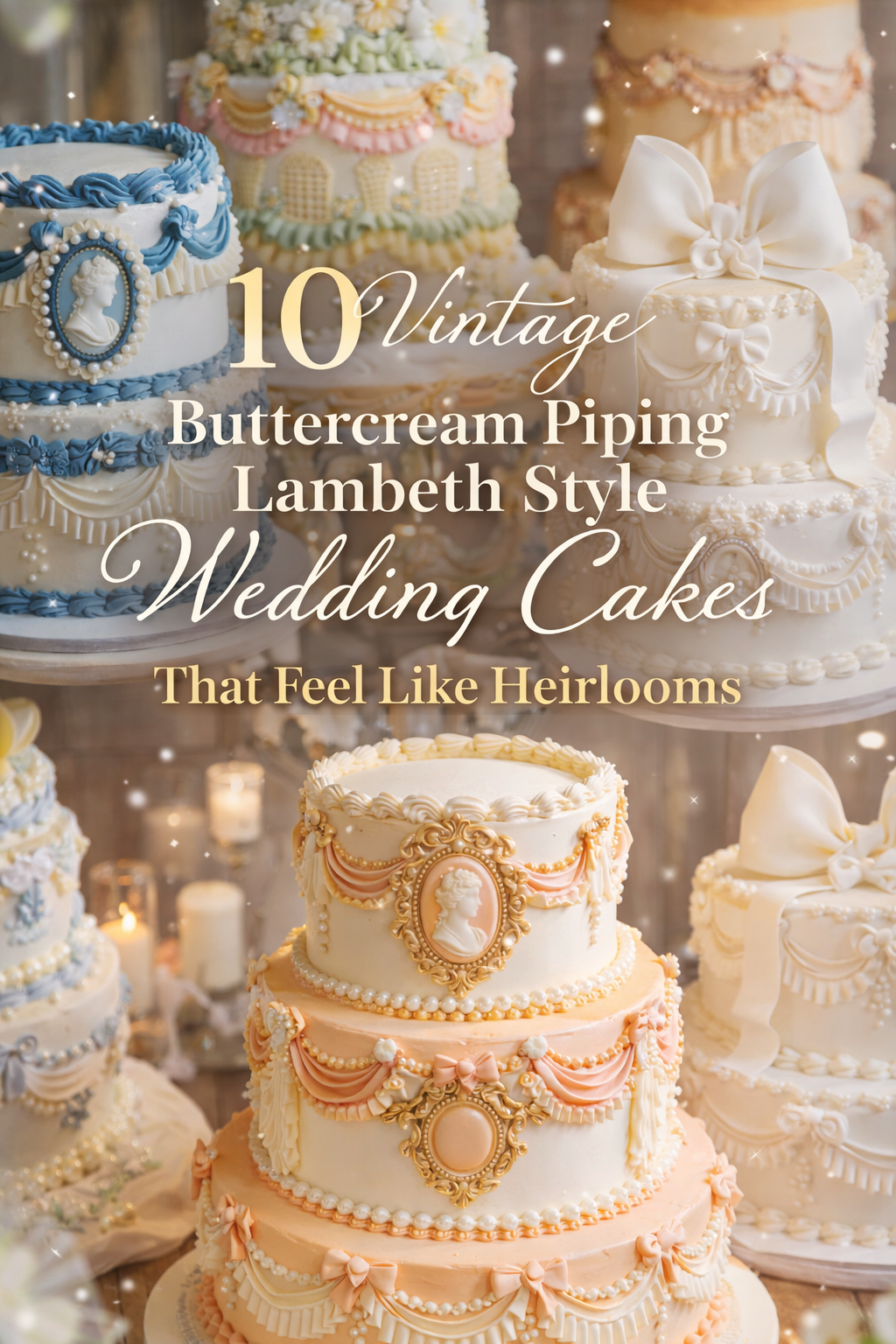 10 Vintage Buttercream Piping Lambeth Style Wedding Cakes That Feel Like Heirlooms
