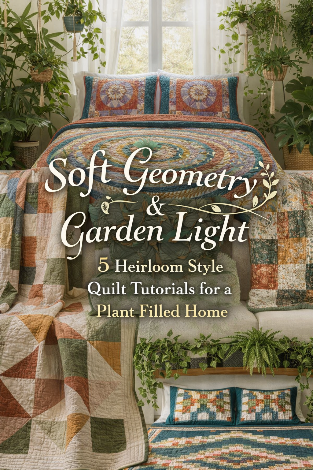 # Soft Geometry and Garden Light: 5 Heirloom Style Quilt Tutorials for a Plant Filled Home