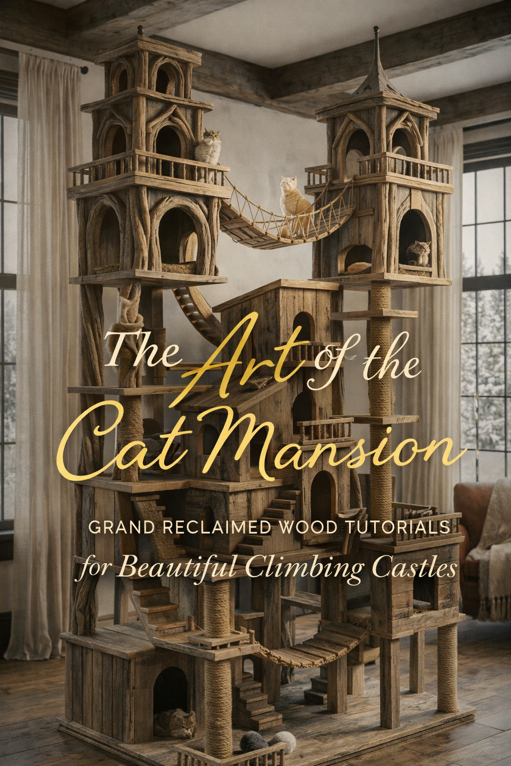 The Art of the Cat Mansion: Grand Reclaimed Wood Tutorials for Beautiful Climbing Castles