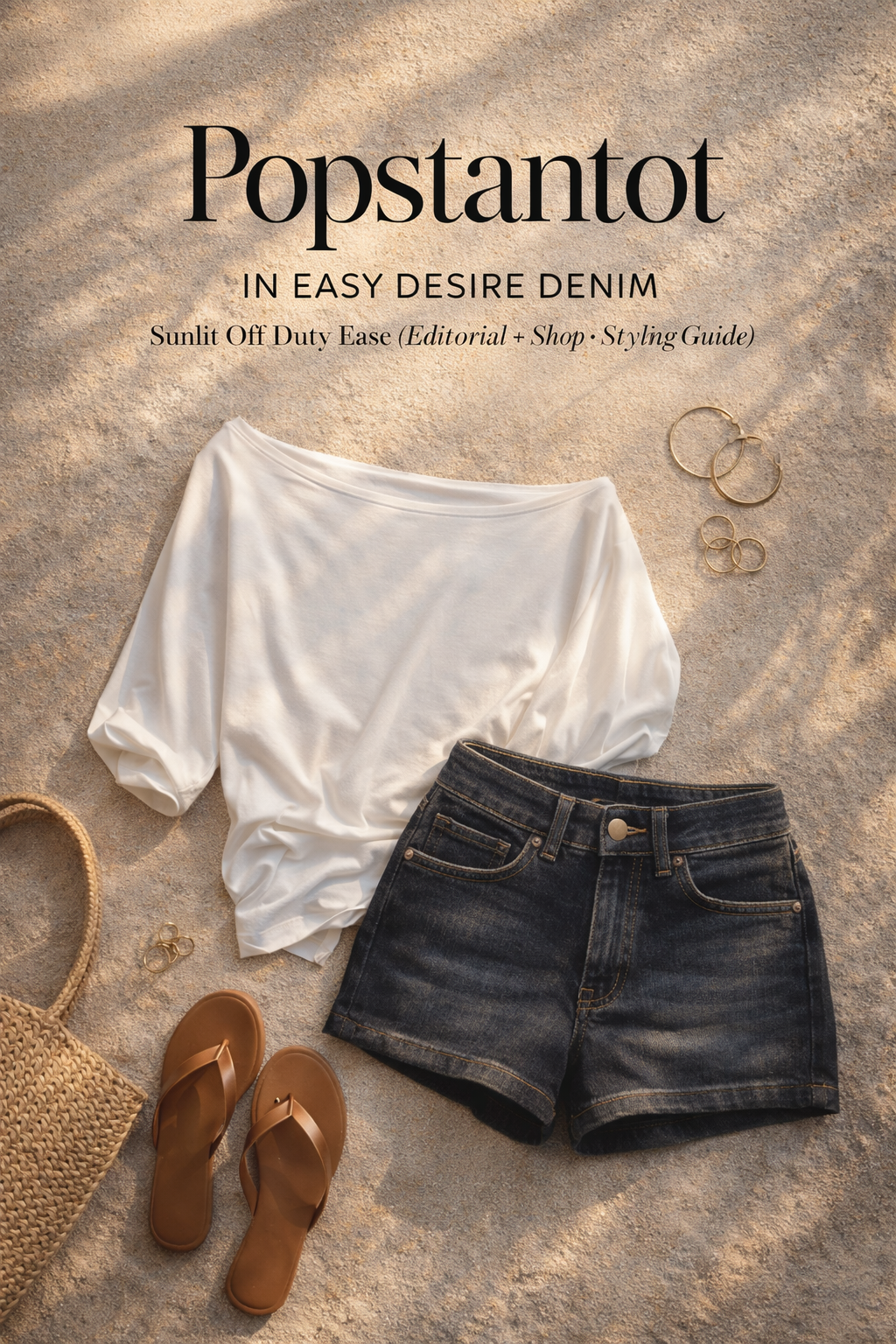 Popstantot in Easy Desire Denim: Sunlit Off Duty Ease (Editorial + Shop + Styling Guide)