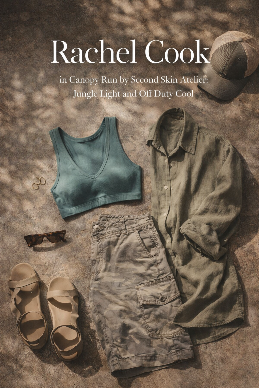 Rachel Cook in Canopy Run by Second Skin Atelier: Jungle Light and Off Duty Cool (Editorial + Shop + Styling Guide)