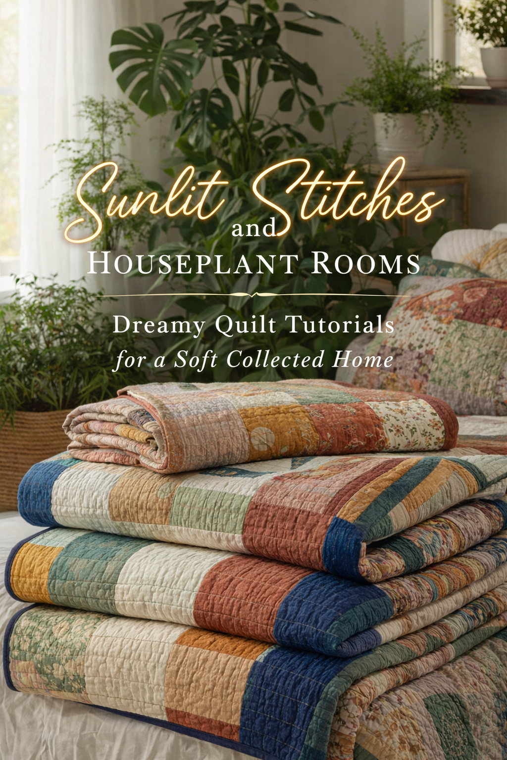 Sunlit Stitches and Houseplant Rooms: Dreamy Quilt Tutorials for a Soft Collected Home