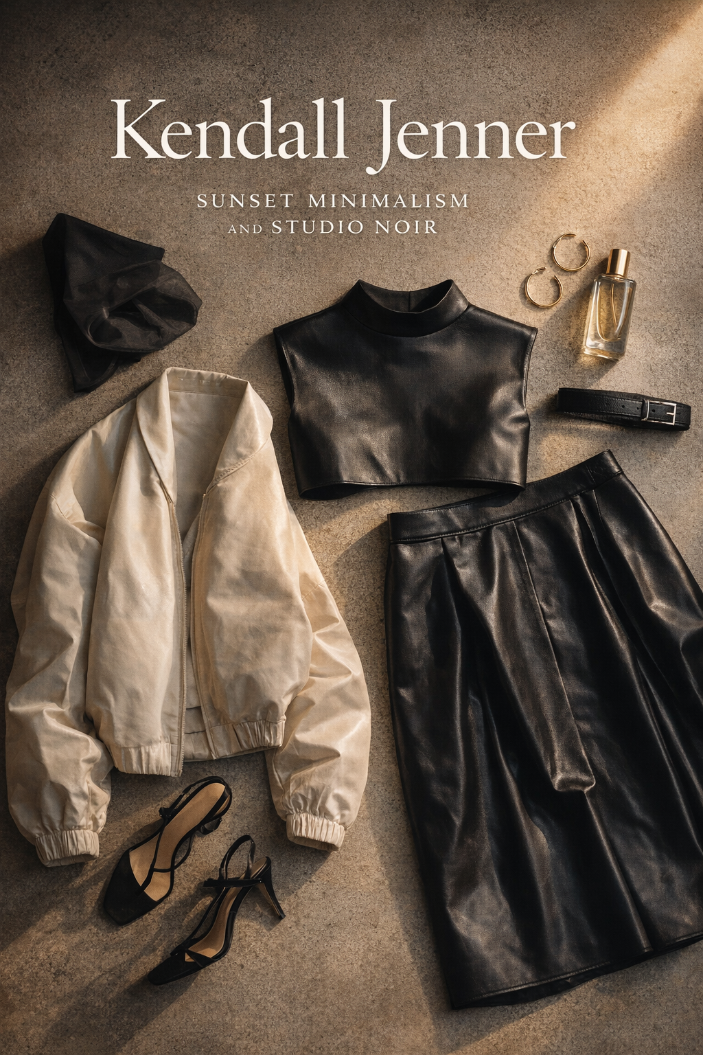 Kendall Jenner in Sunset Minimalism and Studio Noir