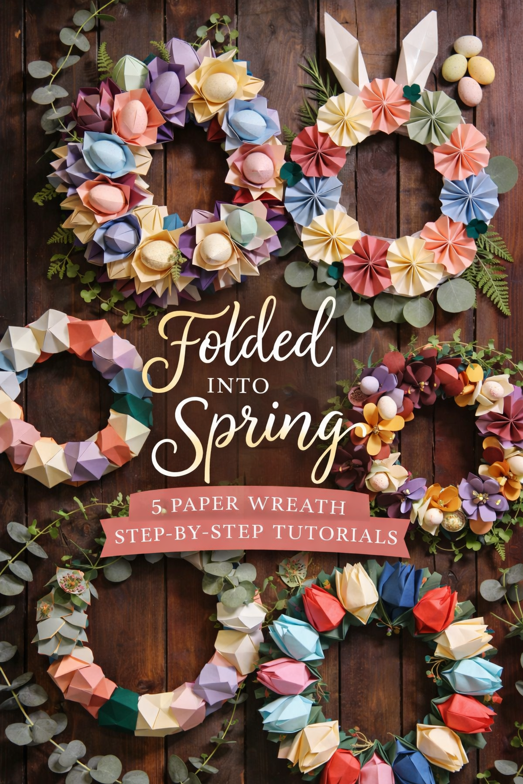 Folded Into Spring: 5 Paper Wreath Step by Step Tutorials