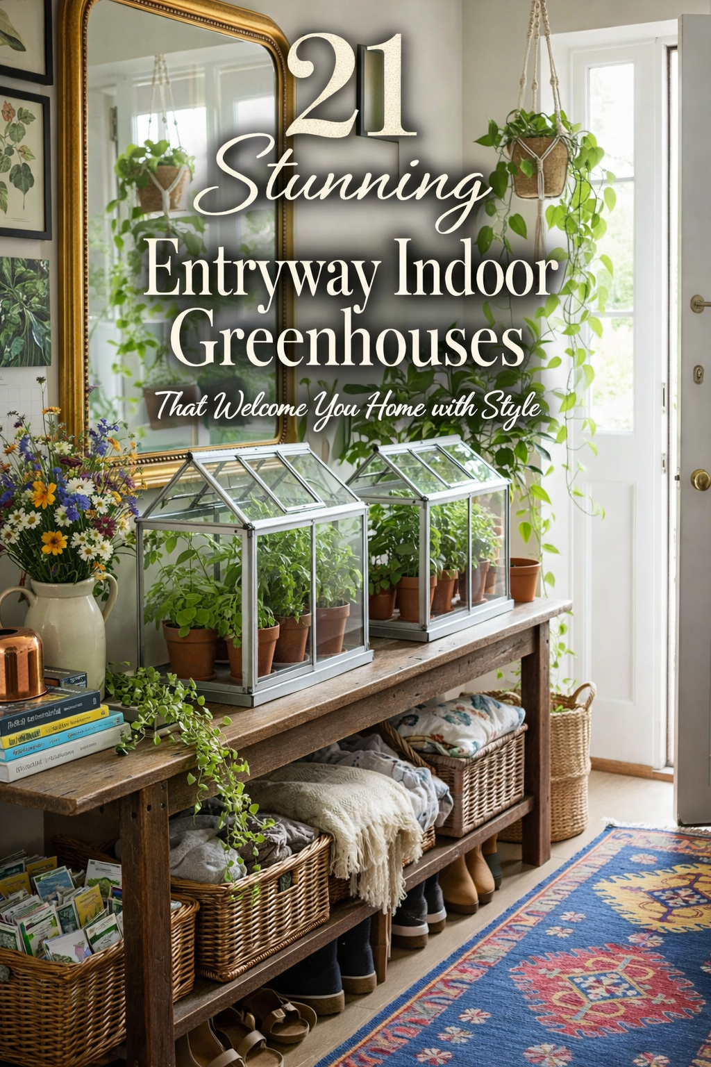21 Stunning Entryway Indoor Greenhouses That Welcome You Home With Style