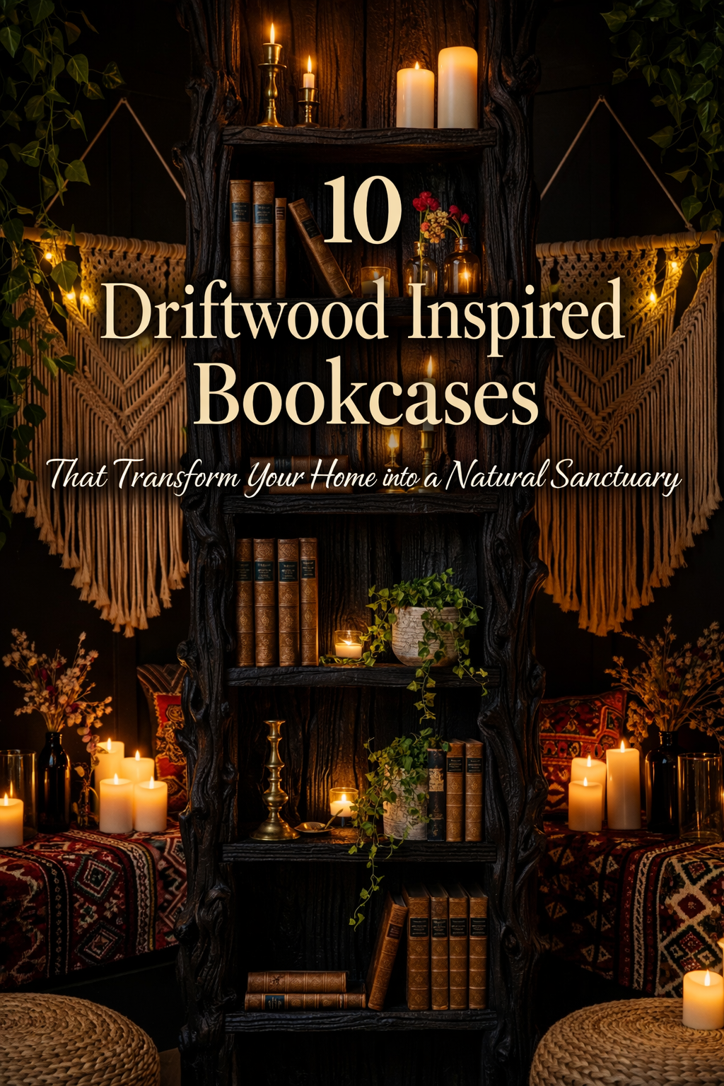 10 Driftwood-Inspired Bookcases That Transform Your Home into a Natural Sanctuary