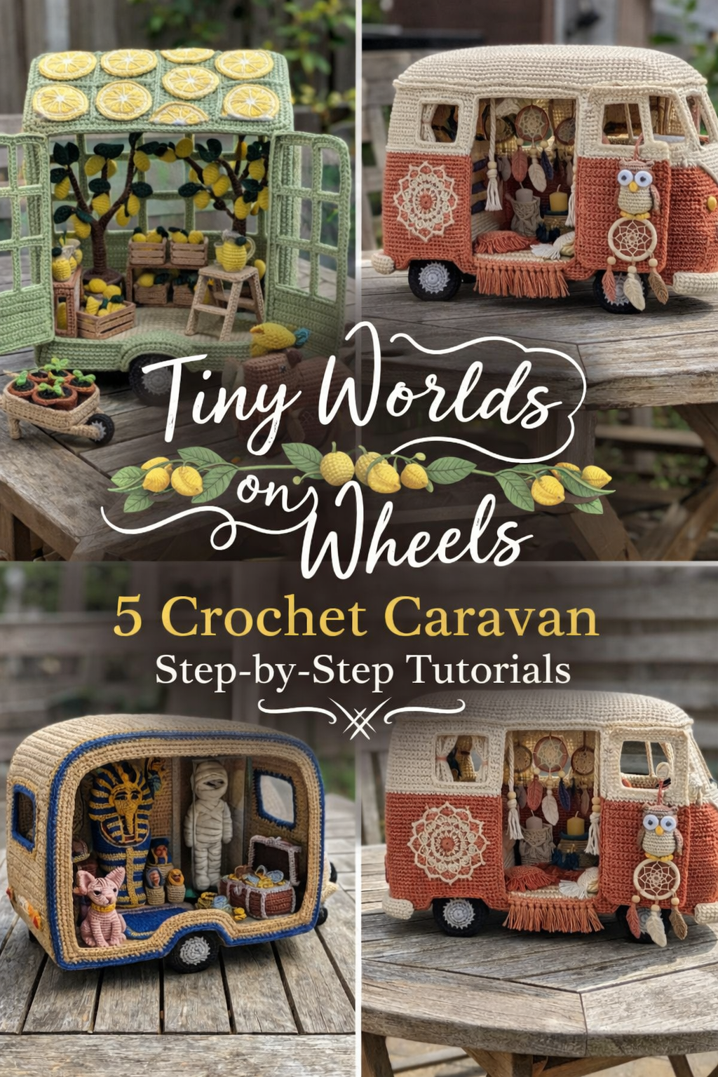 Tiny Worlds on Wheels: 5 Crochet Caravan Step by Step Tutorials