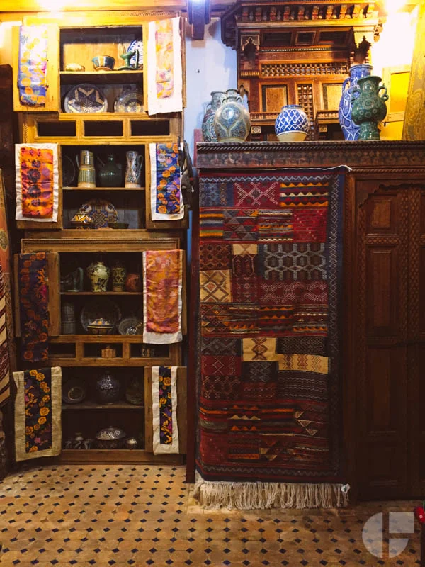 Inside Abdul's store, the Coin Berbere