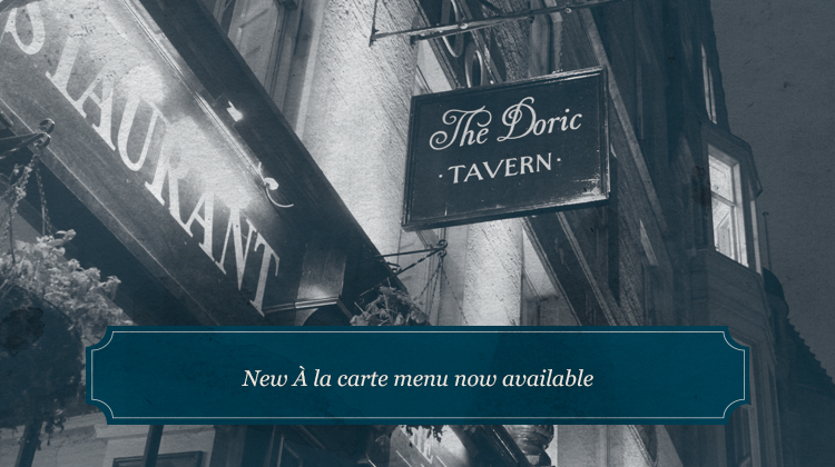 New À la carte menu now available