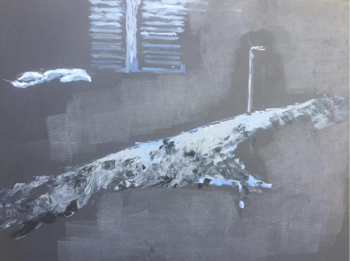 Mixed media (charcoal, acrylic) on canvas, 120x80cm