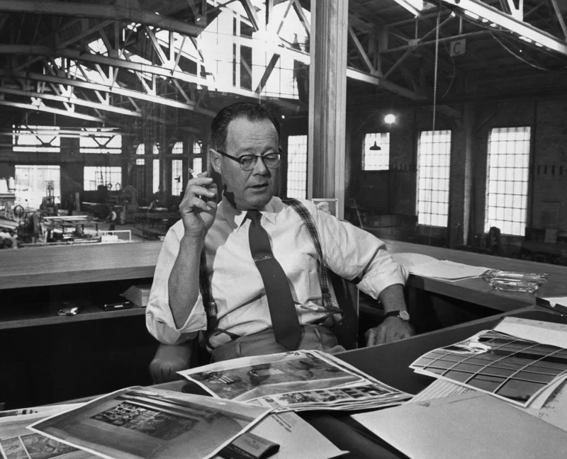 Clyde Toland at the shop in Oakland