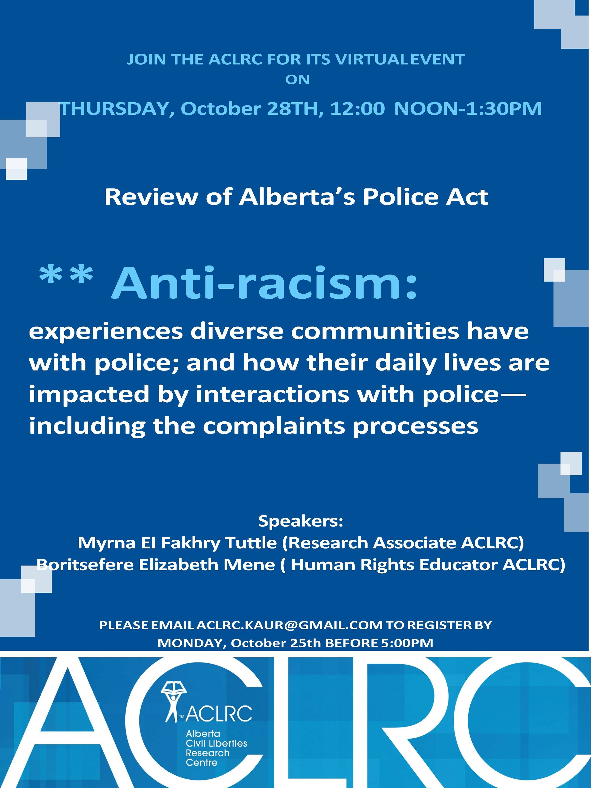 Review of Alberta's Police Act 2021