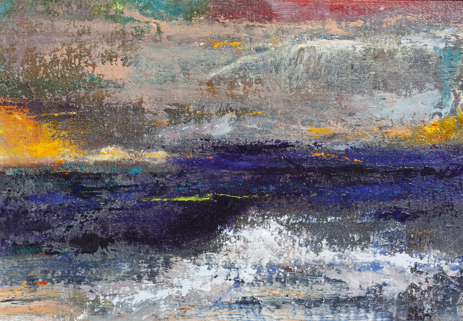  John Axton Diving for Pearls 10" X 14" Oil