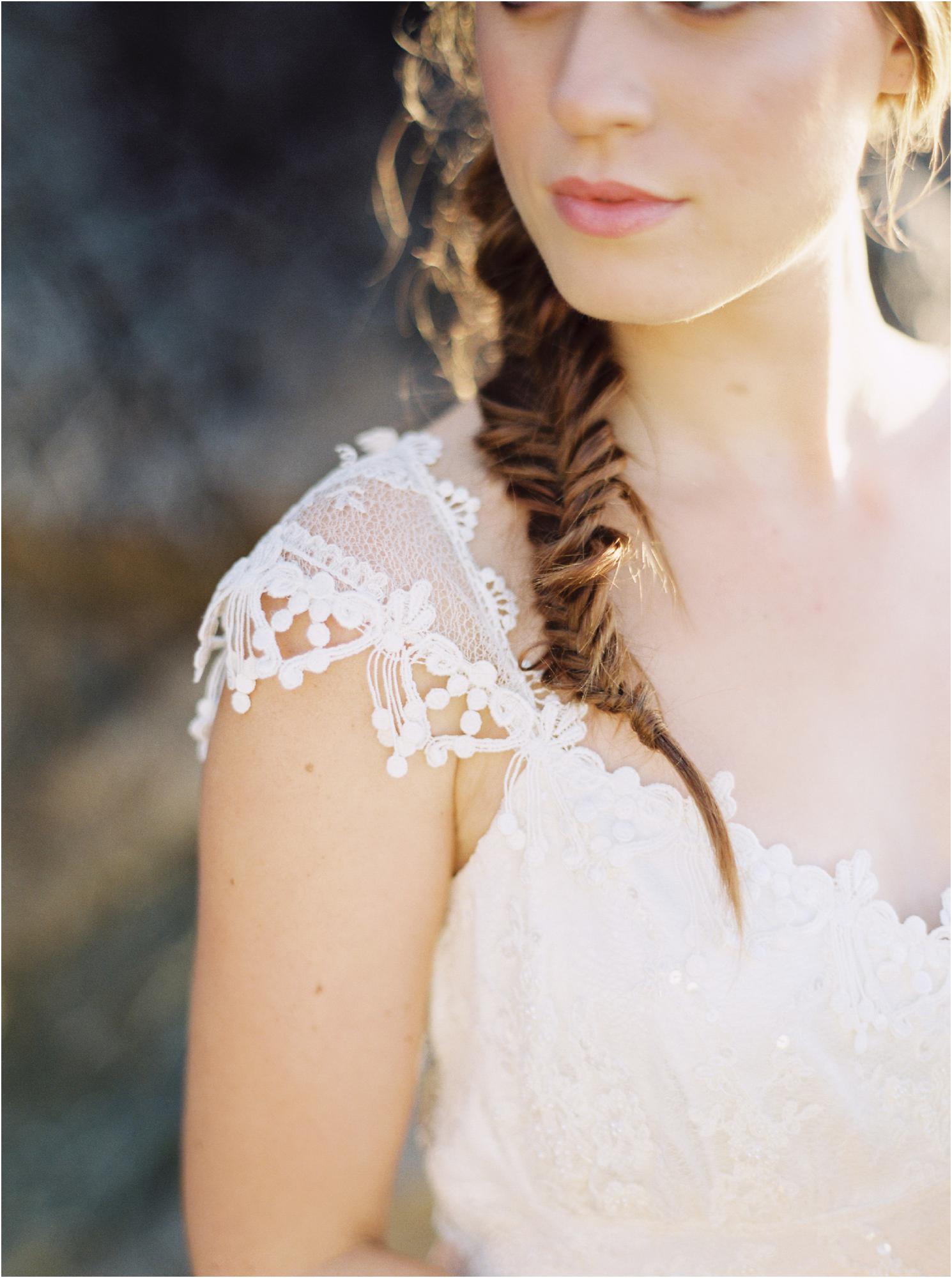 Seaside Bridal Session in Sonoma, California.   Dress: Claire Petibone https://clairepettibone.com/  Design & Florals: Thistle & Honey