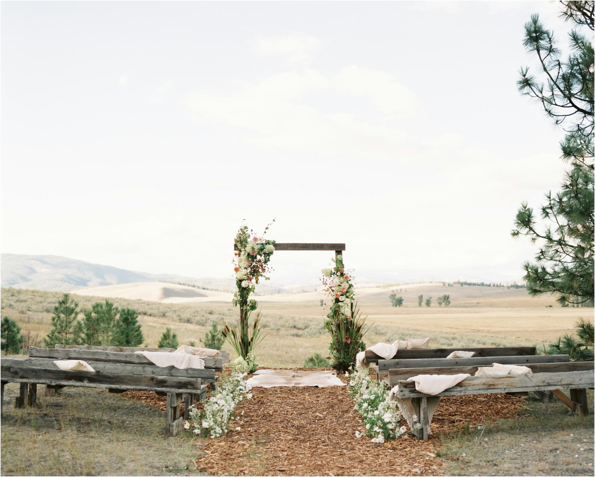 Montana Wedding at the Resort at Paws Up  Design and Florals by Greenwood Events http://www.greenwood.events/   ©Jeremiah & Rachel Photography