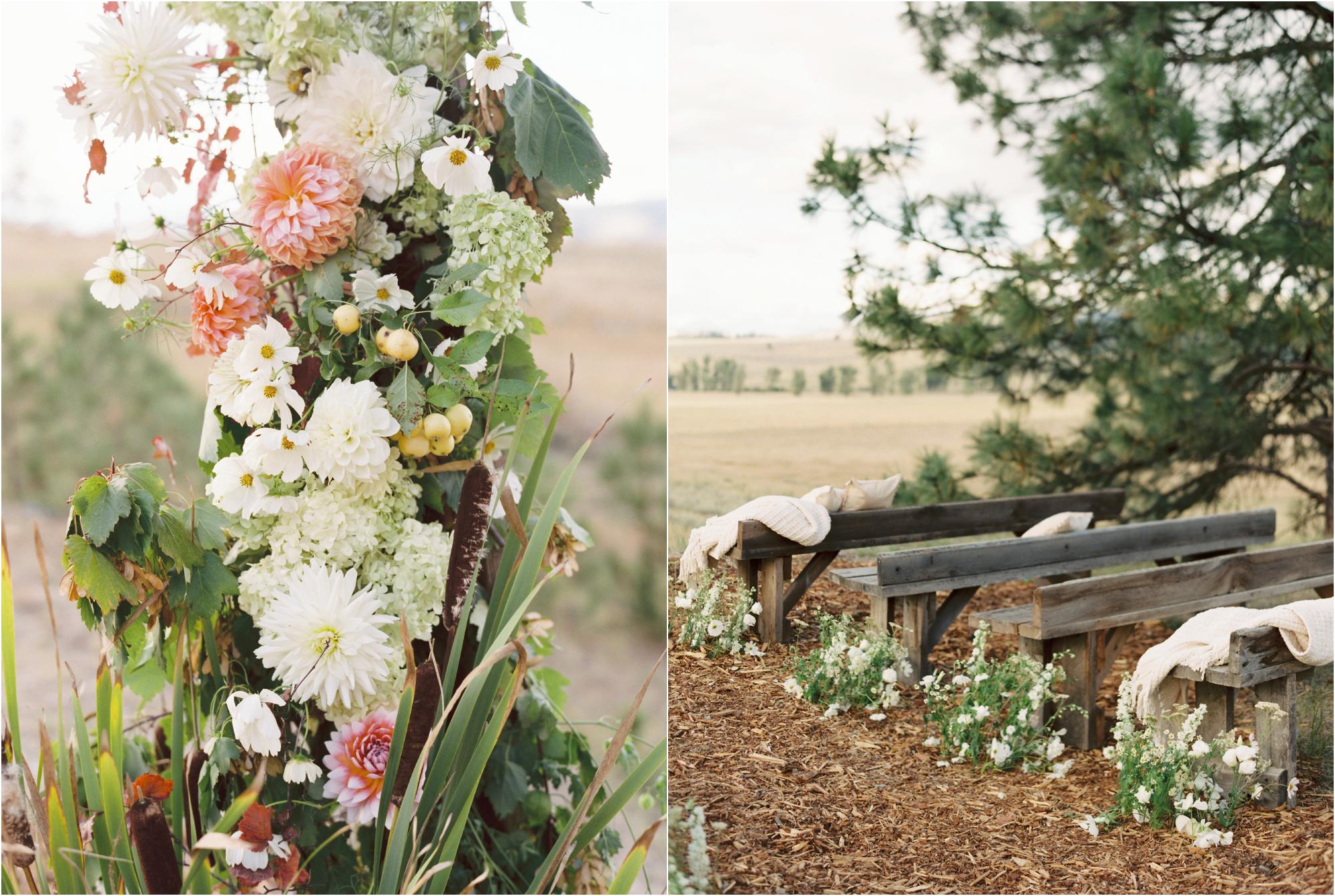 Montana Wedding at the Resort at Paws Up  Design and Florals by Greenwood Events http://www.greenwood.events/   ©Jeremiah & Rachel Photography