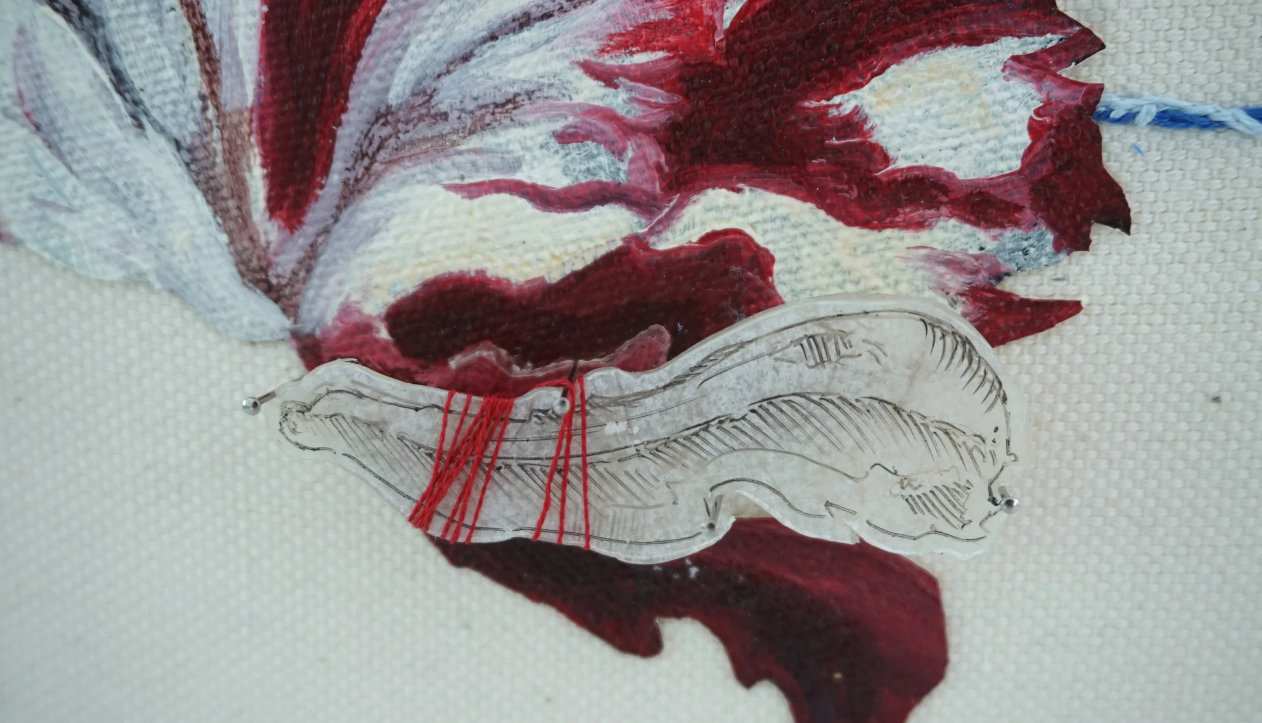Part of an old oil painting gets a new lease on life... July 2016