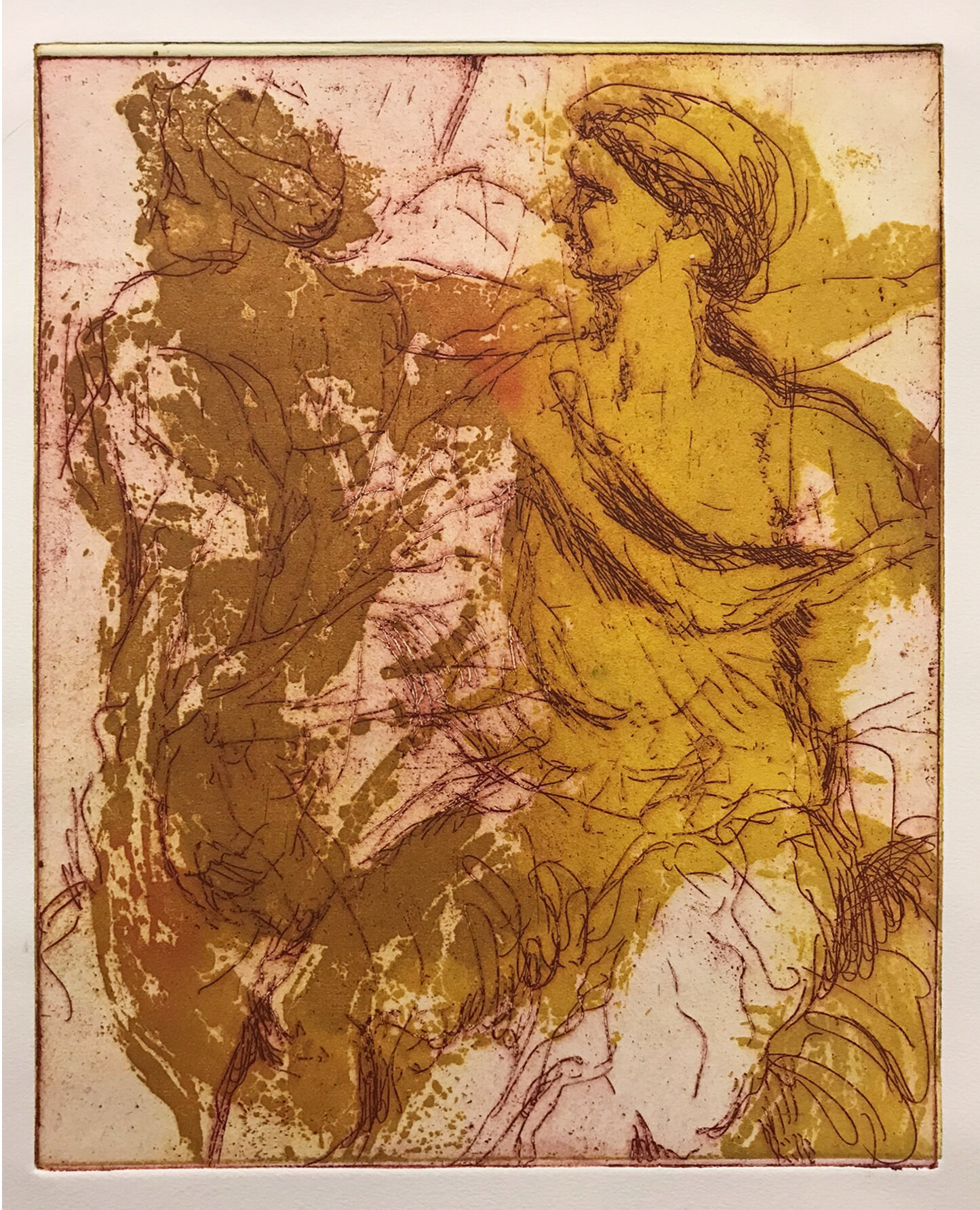 Dancers (after Poussin), Red & Yellow Ochre