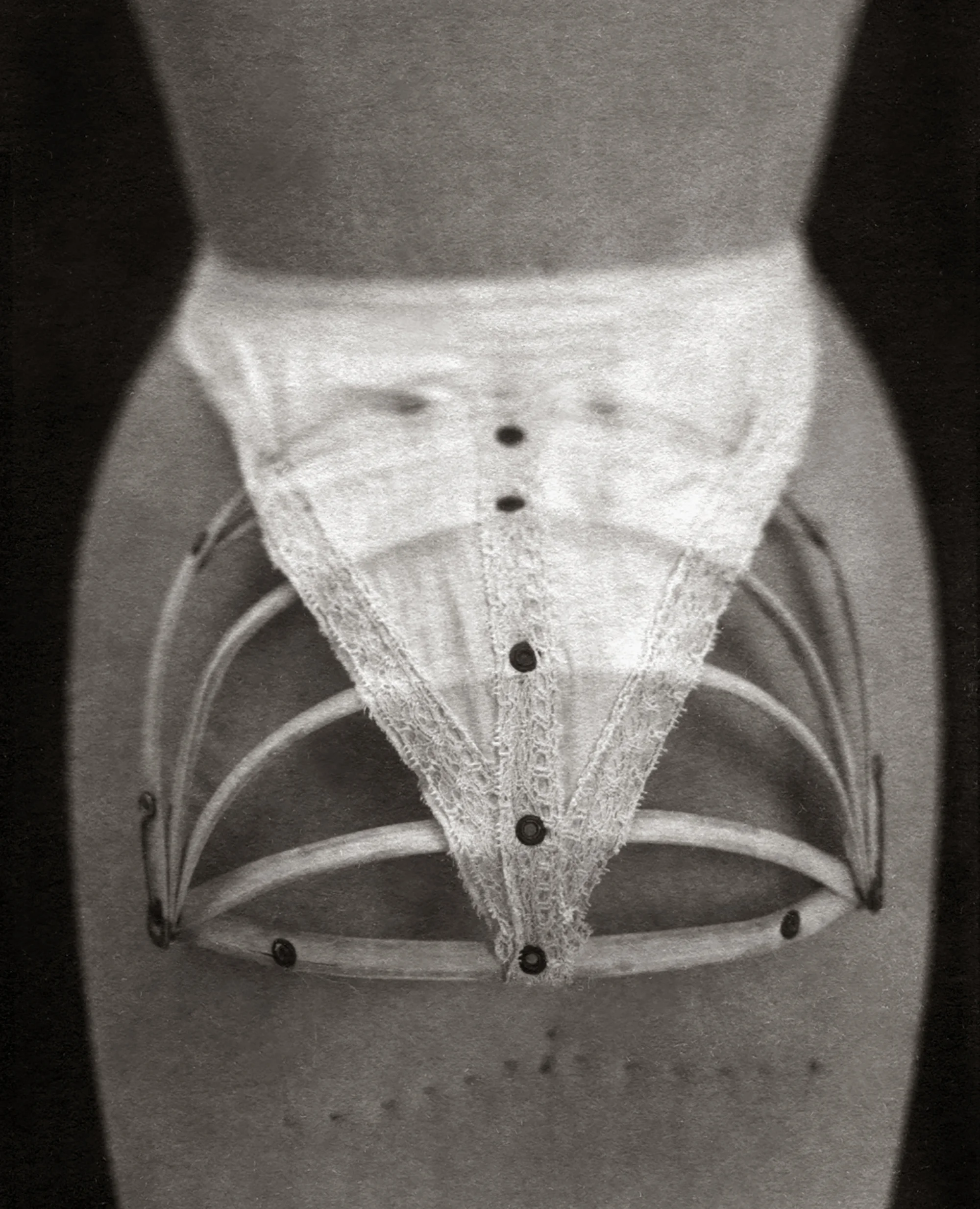 Collapsible Bustle, 2002-2004 platinum/palladium print, 4 3/4 x 3 3/4