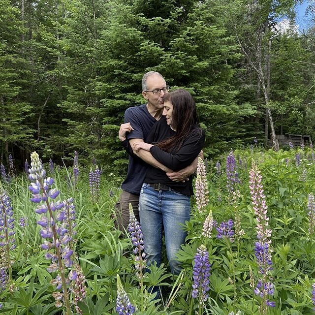 Love in the lupines. 25 years! 
Happier than ever 💘